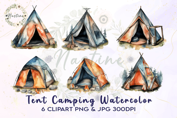 Download Tent Camping Watercolor Clipart - Tent Collection