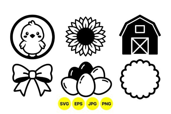 Download Cute Farm Easter SVG Icons - Premium Resources