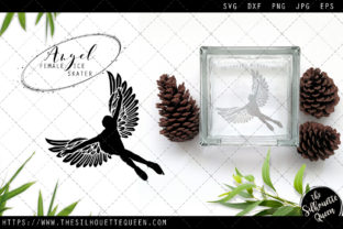 Download RIP Female Ice Skater, Memorial with Angel Wings - Premium Bundle