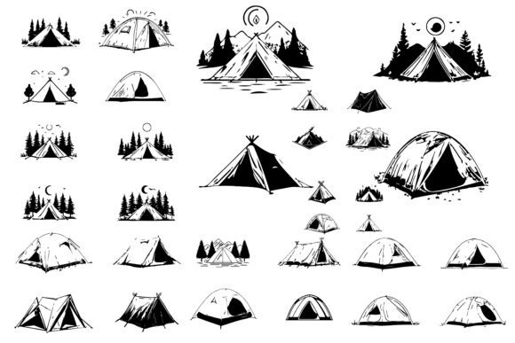 Download Tent Camping Clipart Bundle - Tent Collection