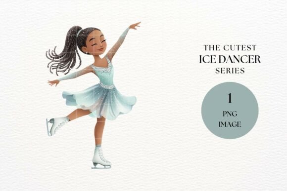 Download Elegant Ice Skater Girl Clipart - Premium Bundle