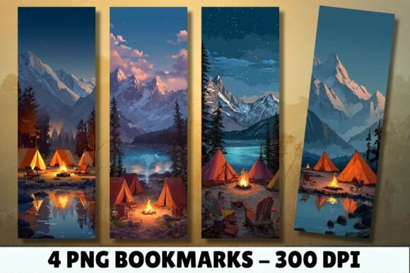 Download Mountain Lake Tent Camping Bookmark - Tent Collection