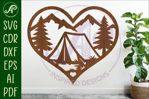 Download Camping Tent Heart Wall Sign, Camp Sign - Tent Collection