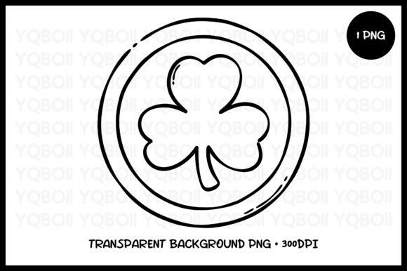 Download Hand Drawn Shamrock Coin PNG - Shamrock coin Collection