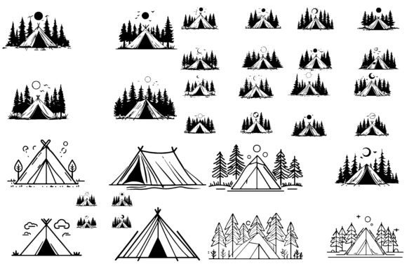 Download Tent Camping Clipart Bundle - Tent Collection