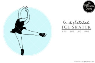 Download Hand Drawn Female Ice Skater Vector Sketch - Premium Resources