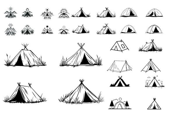 Download Tent Camping Clipart Bundle - Tent Collection